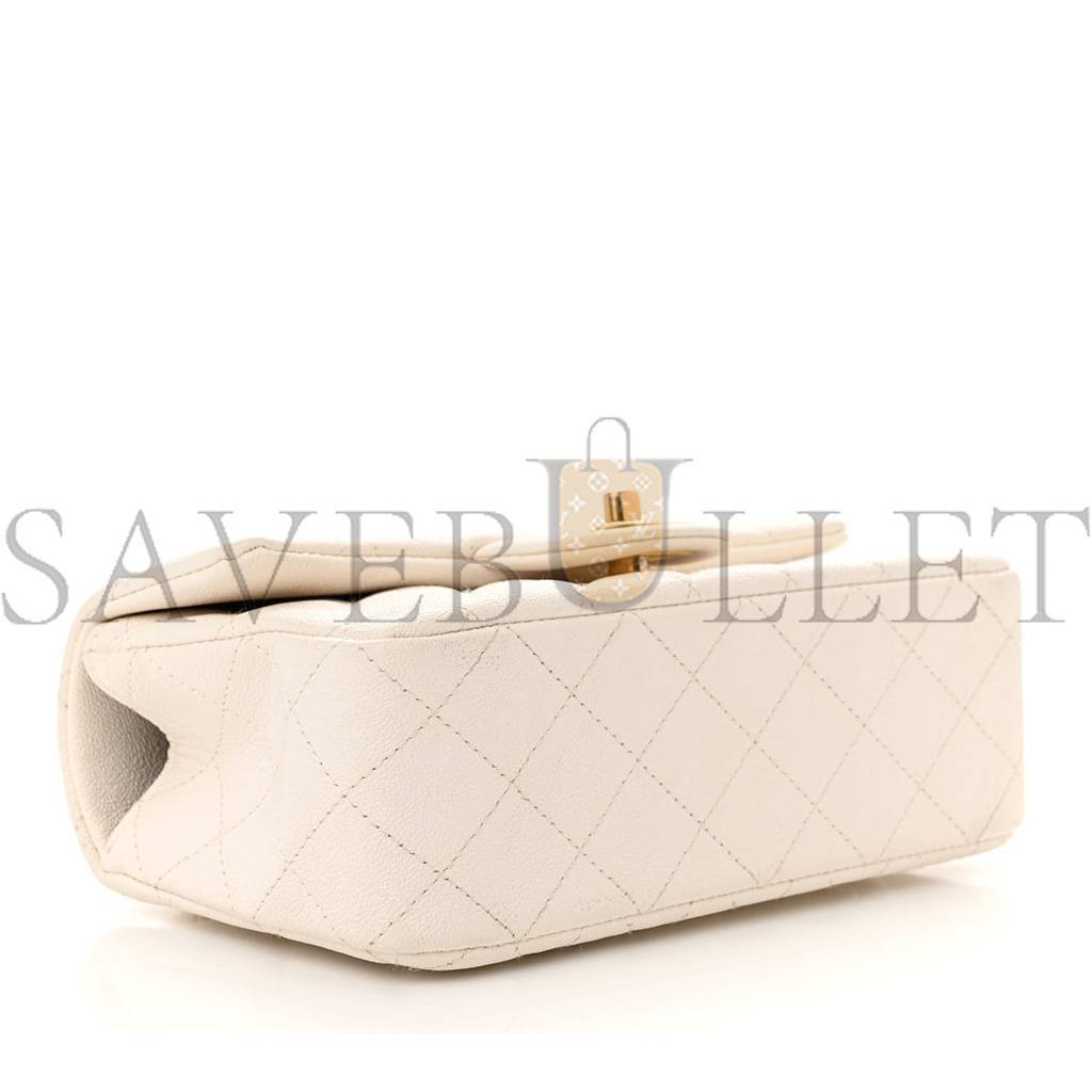 Ch*el master  caviar quilted mini top handle rectangular flap white as2431 (20*13*9cm)